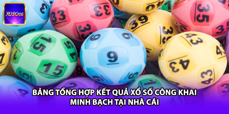 Bảng tổng hợp kết quả xổ số công khai minh bạch tại nhà cái