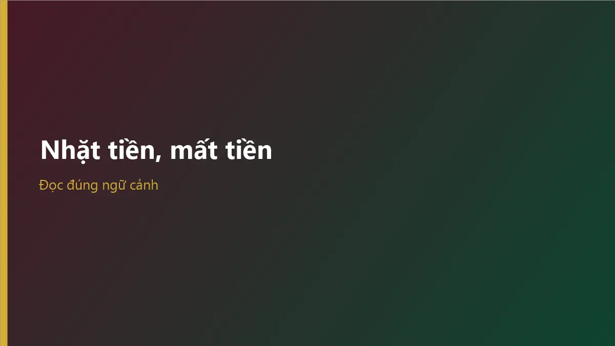 Biến thể mơ mất tiền và mơ nhặt tiền