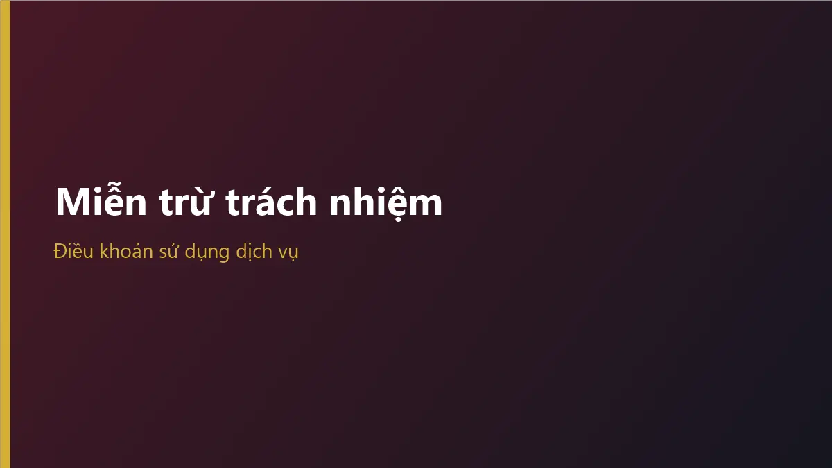 Miễn trừ trách nhiệm khi sử dụng dịch vụ xoso66
