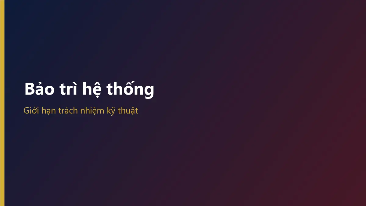 Bảo trì hệ thống và đối soát giao dịch minh bạch