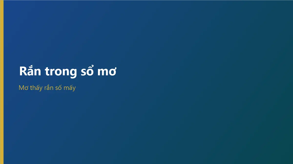 Mơ thấy rắn đánh con gì theo biến thể giấc mơ