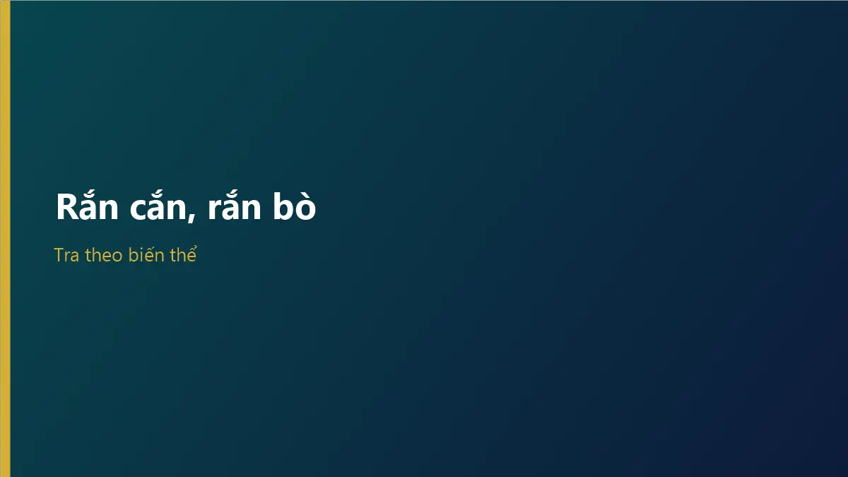 Bảng số mơ rắn hai chữ số